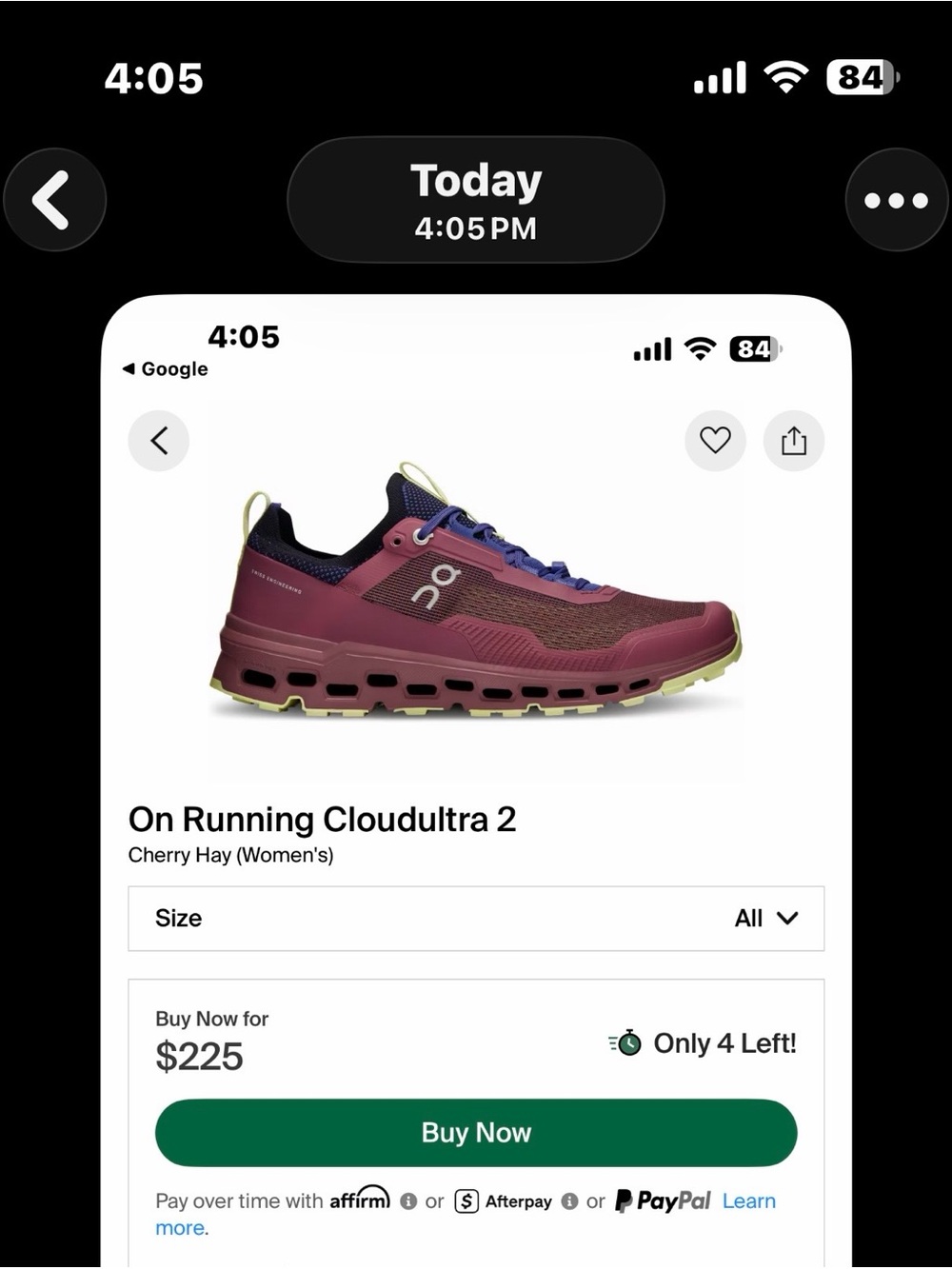 On Running Cloudultra 2 sz 10.5 w/ 9 m new in box !!